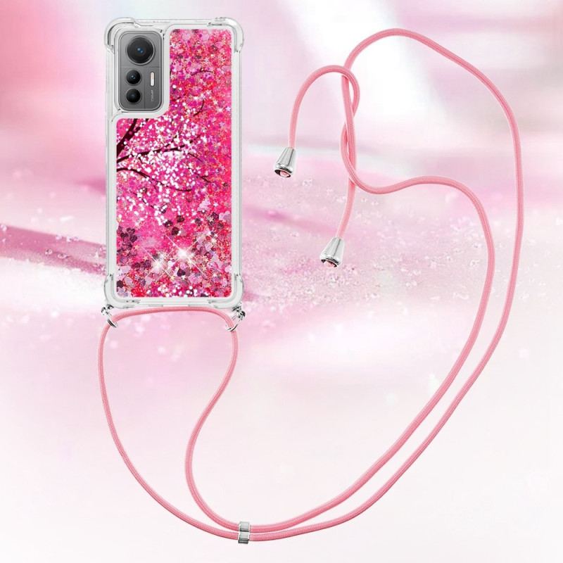 Cover Xiaomi 12 Lite Med Snor Sequin Snøretræ