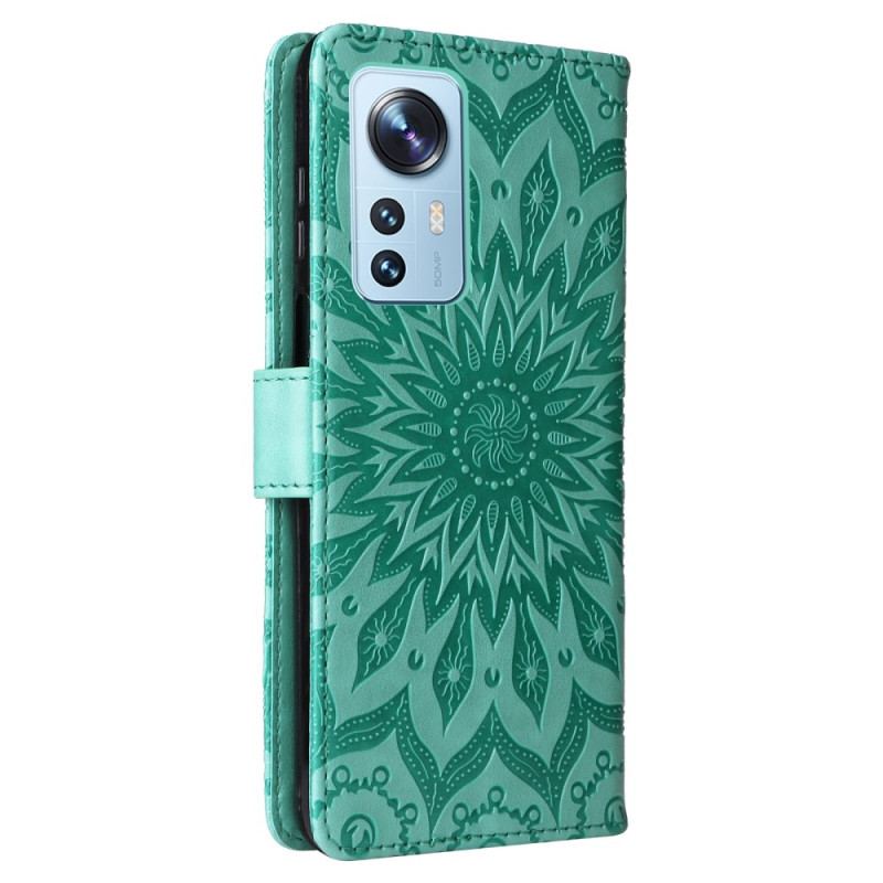 Flip Cover Xiaomi 12 Lite Mandala Sun Med Snor