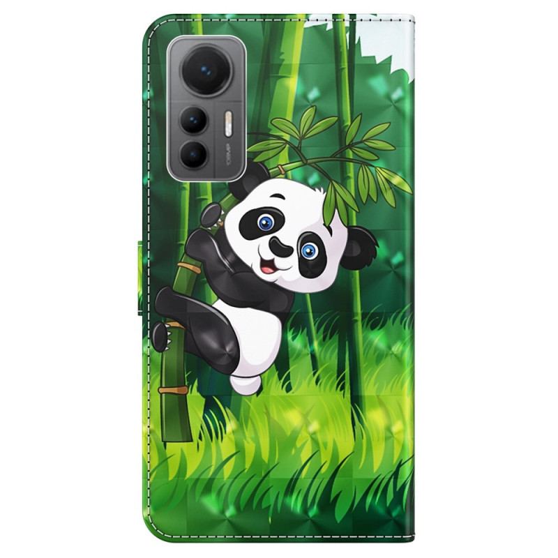 Flip Cover Xiaomi 12 Lite Med Snor Bambus Panda Med Snor