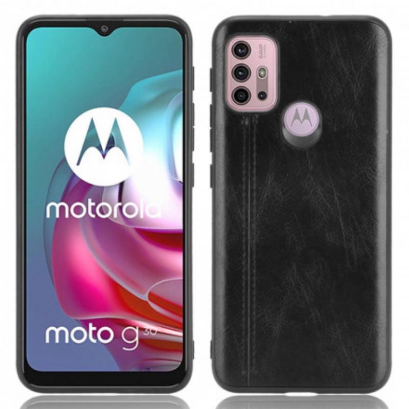 Cover Moto G30 / G10 Couture Lædereffekt