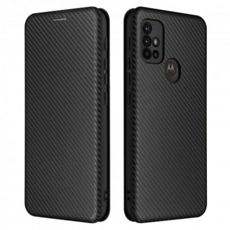 Cover Moto G30 / G10 Flip Cover Farvet Carbon Silikone