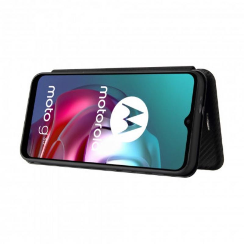 Cover Moto G30 / G10 Flip Cover Farvet Carbon Silikone