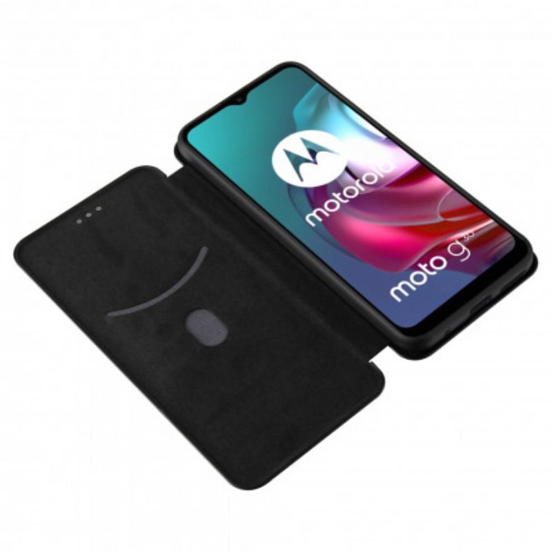 Cover Moto G30 / G10 Flip Cover Farvet Carbon Silikone