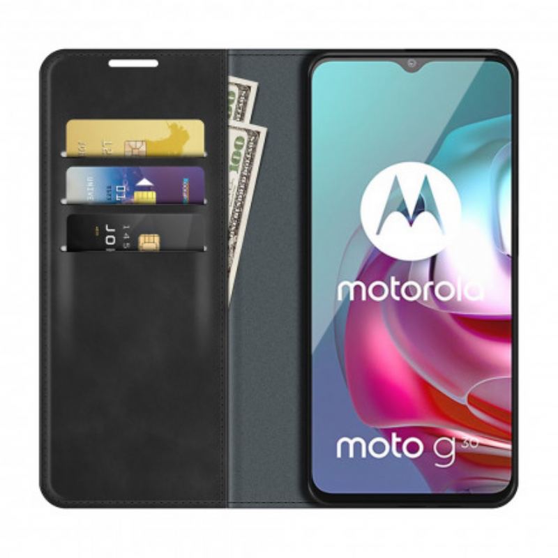 Cover Moto G30 / G10 Flip Cover Silkeblødt Lædereffekt