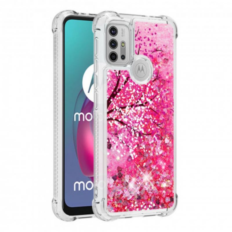 Cover Moto G30 / G10 Glitter Træ