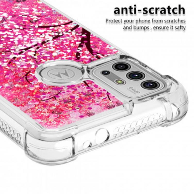 Cover Moto G30 / G10 Glitter Træ