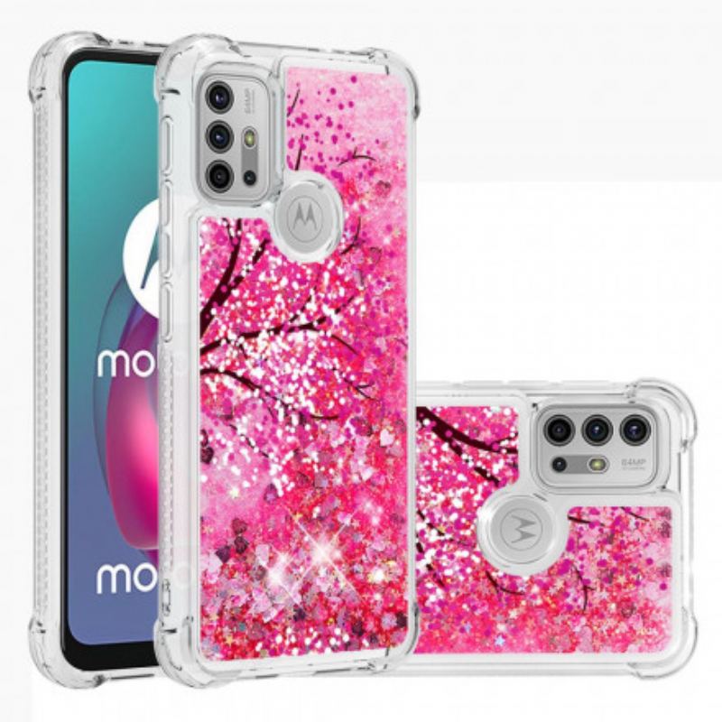 Cover Moto G30 / G10 Glitter Træ