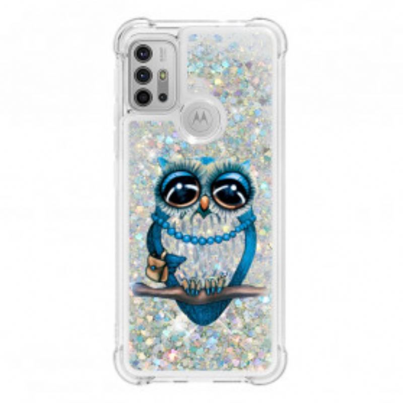 Cover Moto G30 / G10 Miss Owl Pailletter