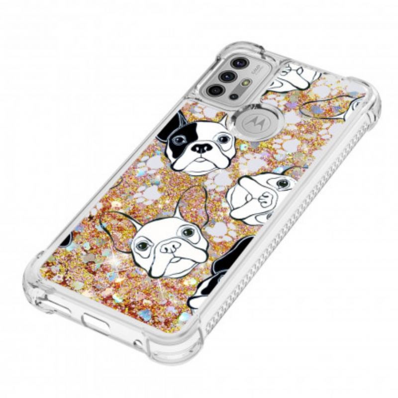 Cover Moto G30 / G10 Mr Hunde Pailletter