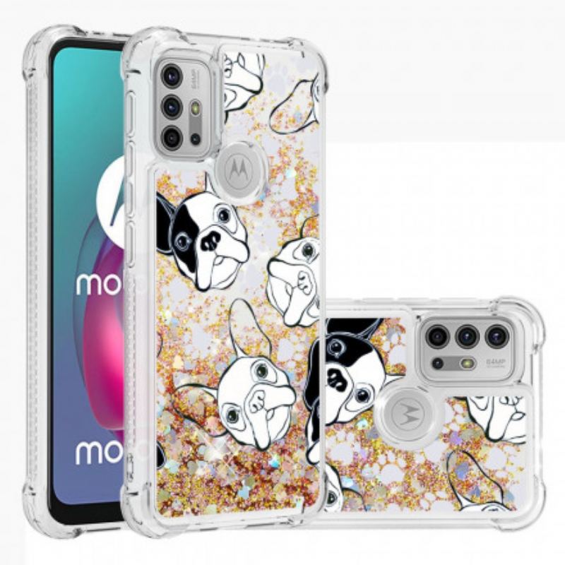 Cover Moto G30 / G10 Mr Hunde Pailletter