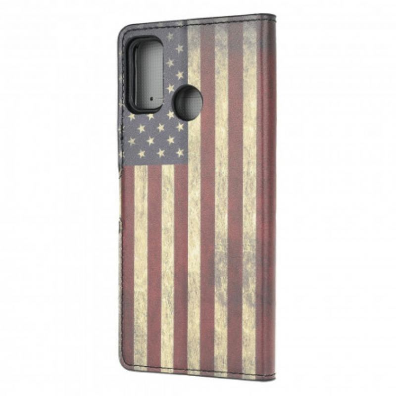 Flip Cover Moto G30 / G10 Amerikansk Flag