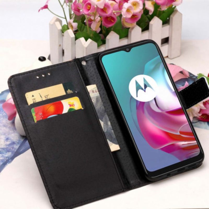 Flip Cover Moto G30 / G10 Gyldne Roser