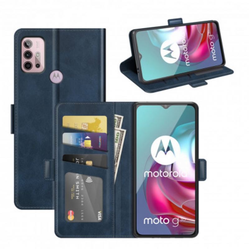 Flip Cover Moto G30 / G10 Læder Cover Dobbelt Klap