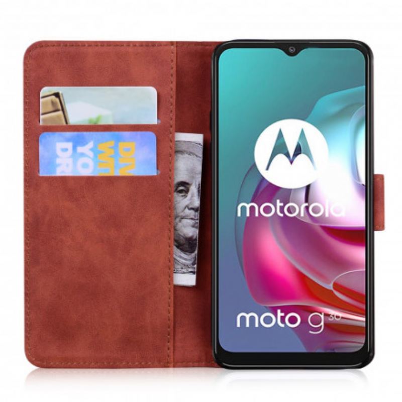 Flip Cover Moto G30 / G10 Tiger Ansigtsprint