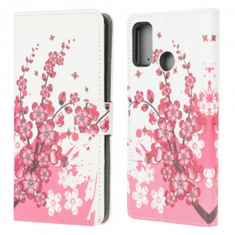 Flip Cover Moto G30 / G10 Tropiske Blomster