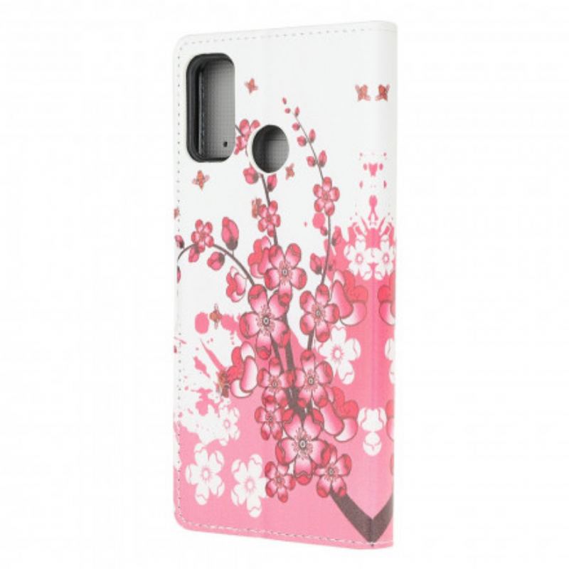 Flip Cover Moto G30 / G10 Tropiske Blomster