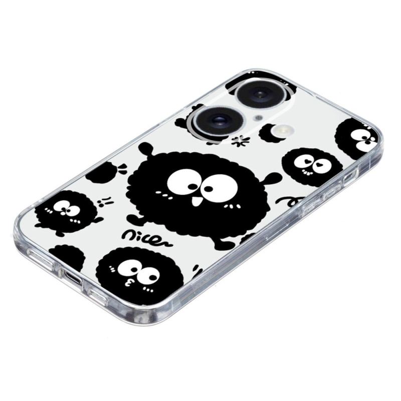 Cover iPhone 16 Transparent Edge Black Brikette