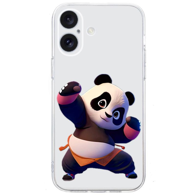 Cover iPhone 16 Transparent Panda Edge