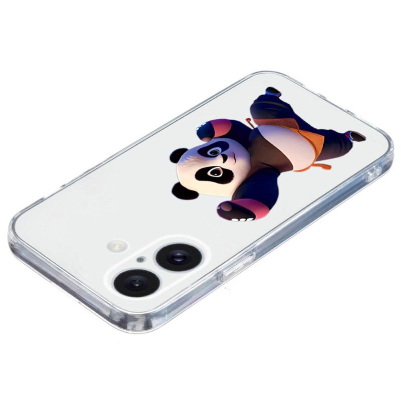 Cover iPhone 16 Transparent Panda Edge