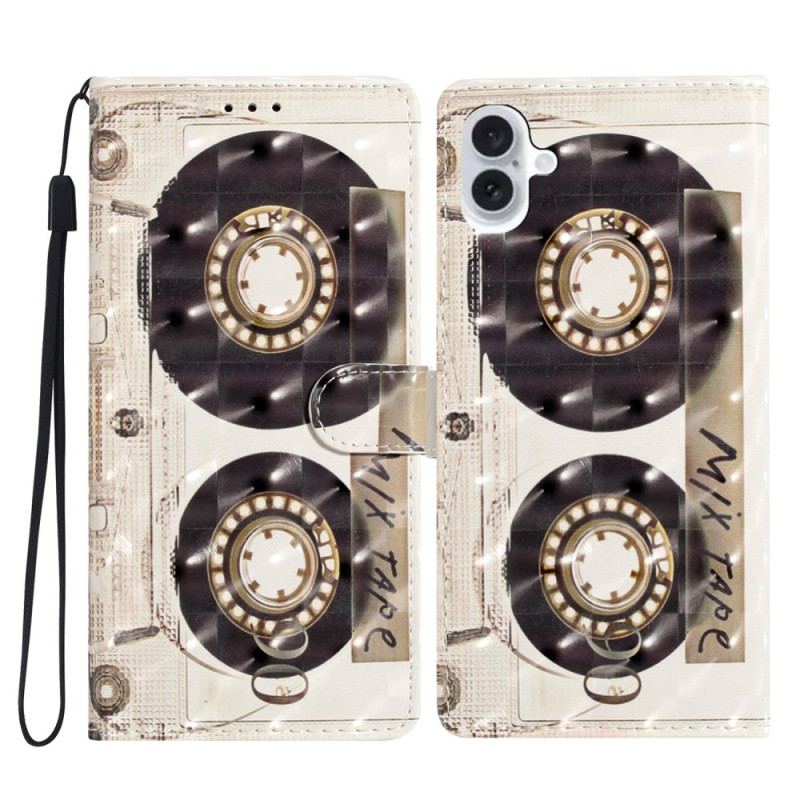 Flip Cover iPhone 16 Lanyard Cassette