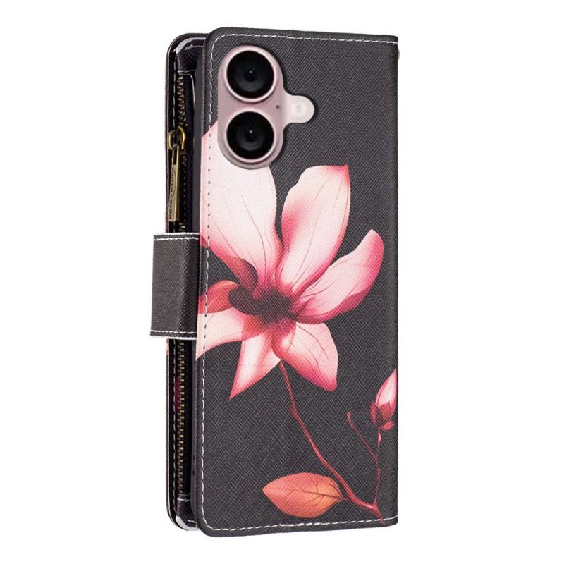 Flip Cover iPhone 16 Lotus Wallet