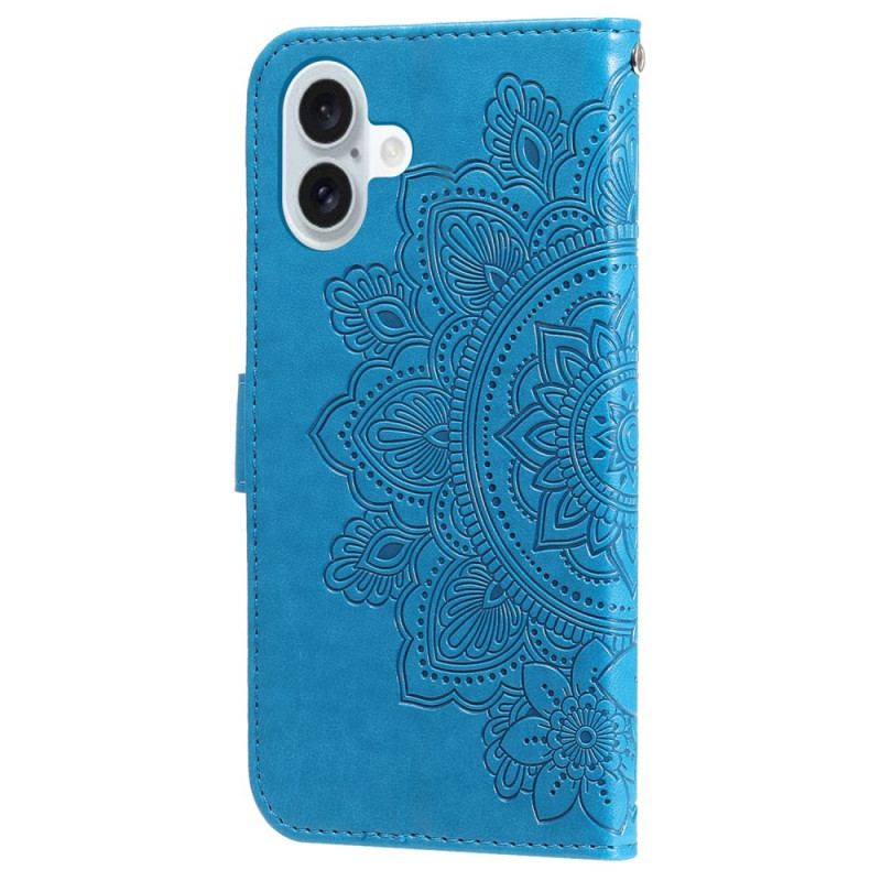 Flip Cover iPhone 16 Mandala Print Med Rem