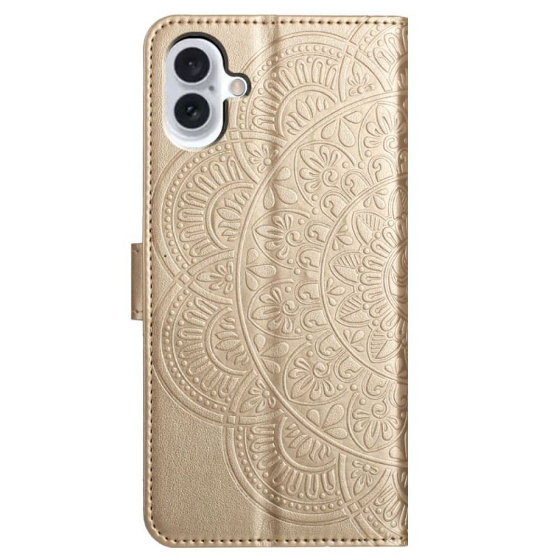 Flip Cover iPhone 16 Mandala Remmønster