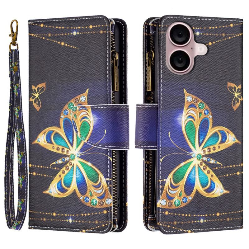 Flip Cover iPhone 16 Precious Butterflies Wallet