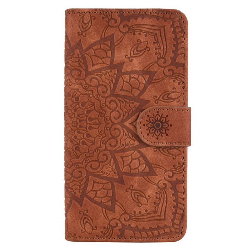 Flip Cover Til iPhone 16 Mandala Ruskindseffekt