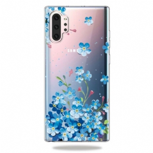 Cover Samsung Galaxy Note 10 Plus Blå Blomster