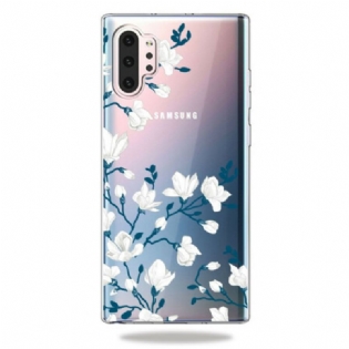 Cover Samsung Galaxy Note 10 Plus Hvide Blomster