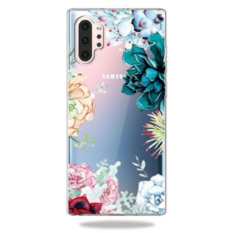 Cover Samsung Galaxy Note 10 Plus Sømløse Akvarelblomster