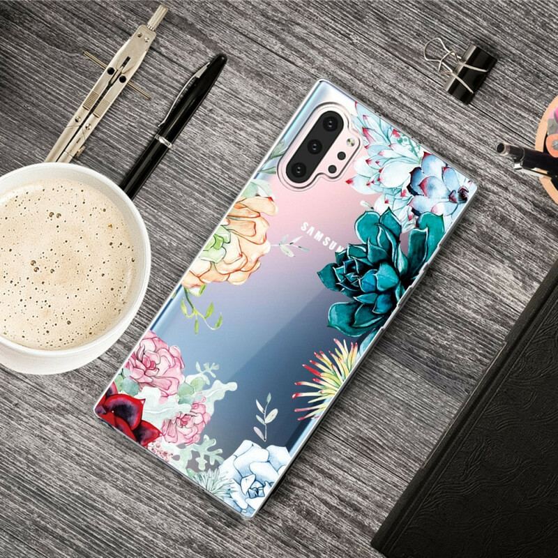 Cover Samsung Galaxy Note 10 Plus Sømløse Akvarelblomster