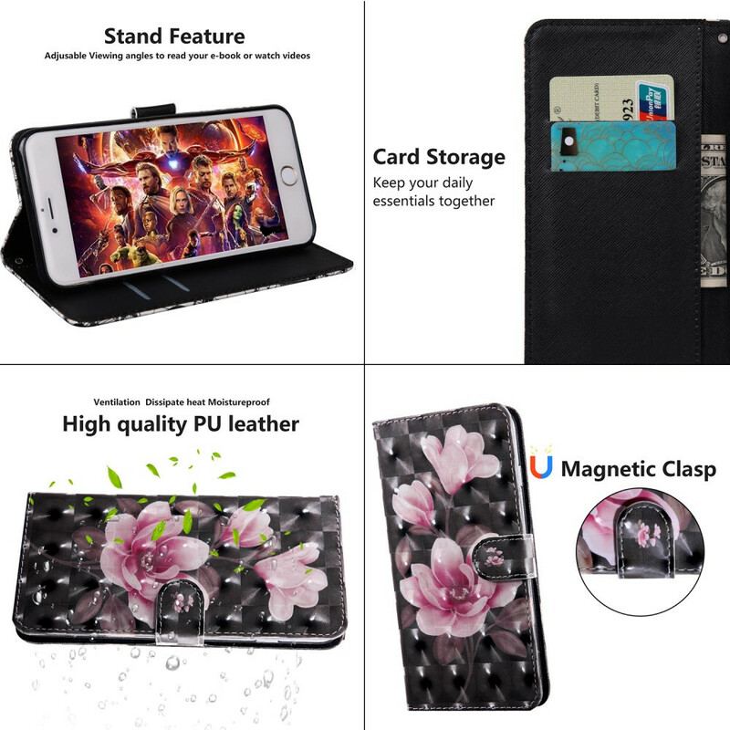 Flip Cover Samsung Galaxy Note 10 Plus Blomstre Blomster