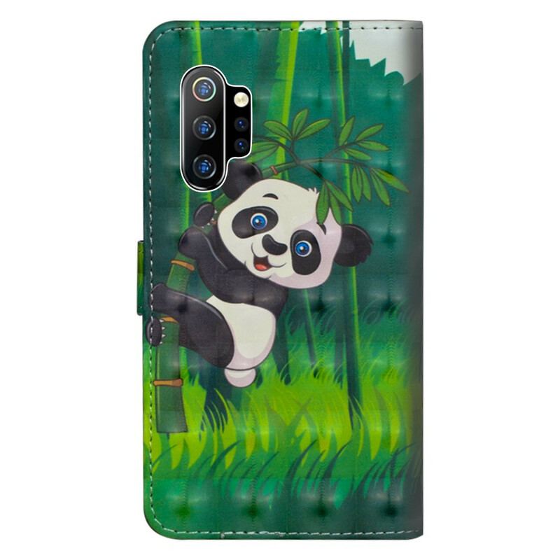 Flip Cover Samsung Galaxy Note 10 Plus Panda Og Bambus