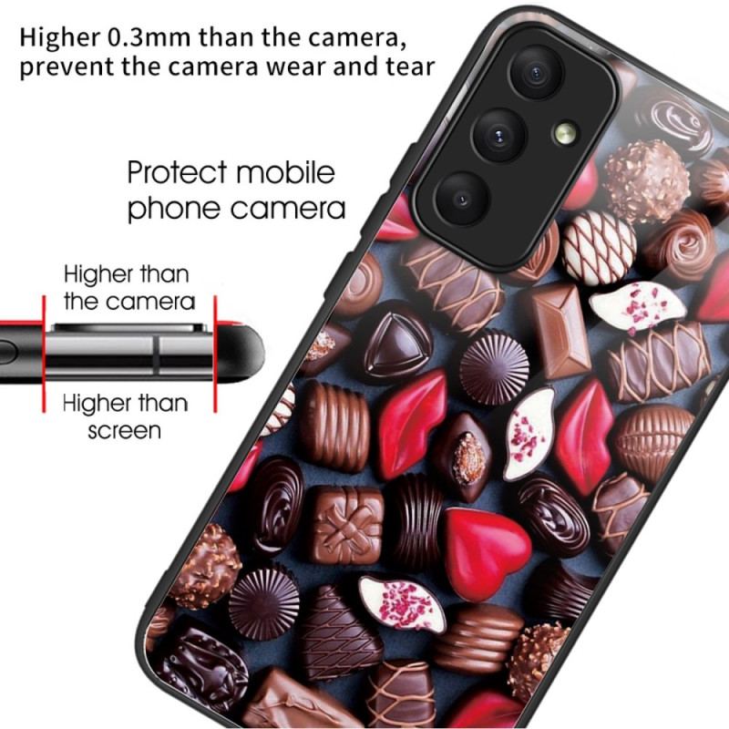 Cover Samsung Galaxy A55 5g Chokolader Af Hærdet Glas