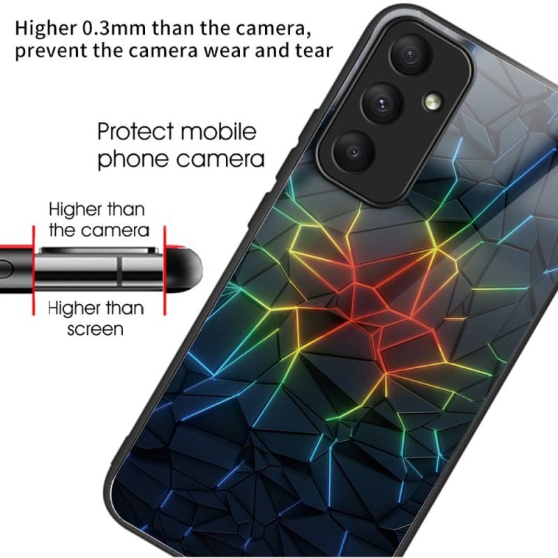 Cover Samsung Galaxy A55 5g Geometrisk Mønster Af Hærdet Glas