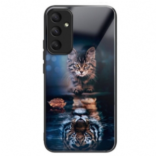 Cover Samsung Galaxy A55 5g Kat Og Tiger Hærdet Glas