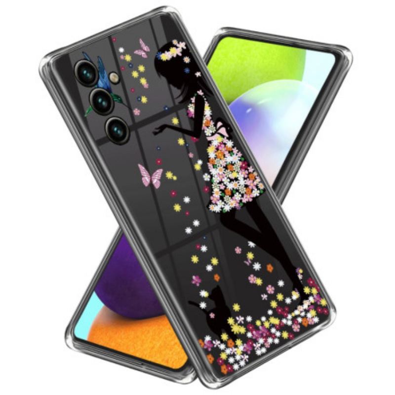 Cover Samsung Galaxy A55 5g Telefon Etui Med Trykt Mønster - Flower Fairy