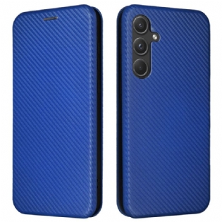 Flip Cover Samsung Galaxy A55 5g Kulfiber Tekstur