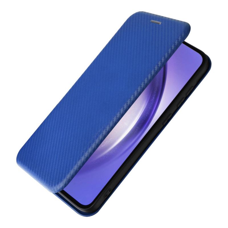 Flip Cover Samsung Galaxy A55 5g Kulfiber Tekstur