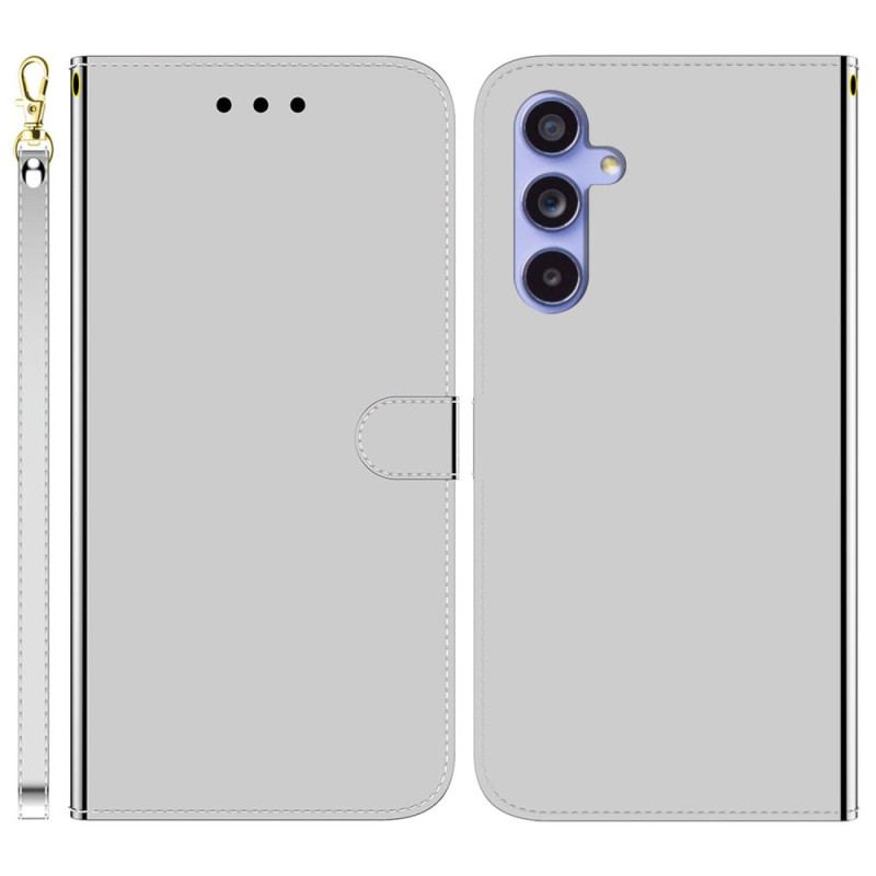 Flip Cover Samsung Galaxy A55 5g Spejleffekt Og Rem