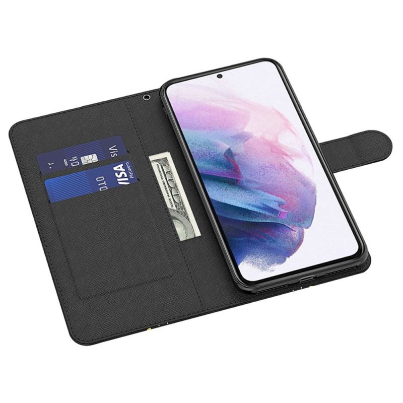 Flip Cover Til Samsung Galaxy A55 5g Bambus Panda Med Rem