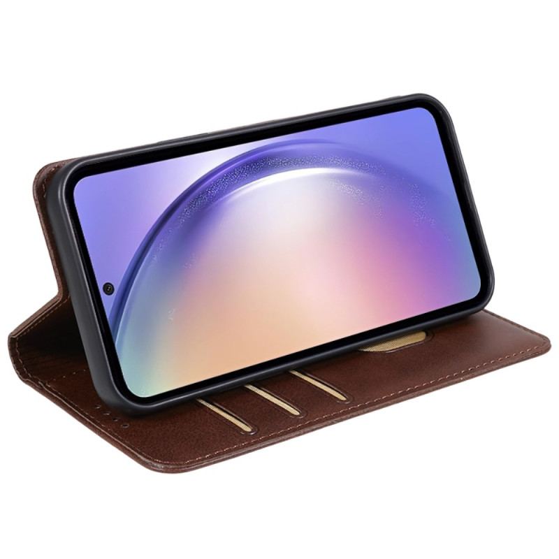 Flip Cover Til Samsung Galaxy A55 5g Tekstureret Læderstil