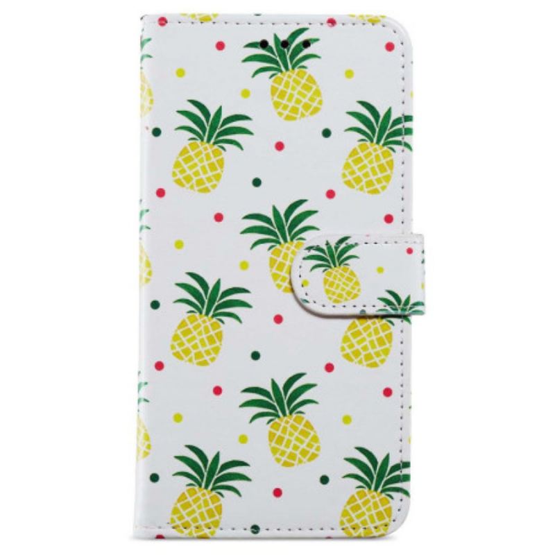 Læder Cover Samsung Galaxy A55 5g Telefon Etui Ananas I Lnaière