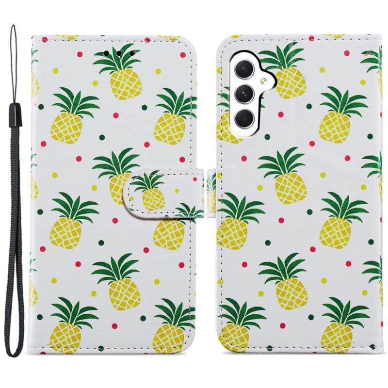 Læder Cover Samsung Galaxy A55 5g Telefon Etui Ananas I Lnaière