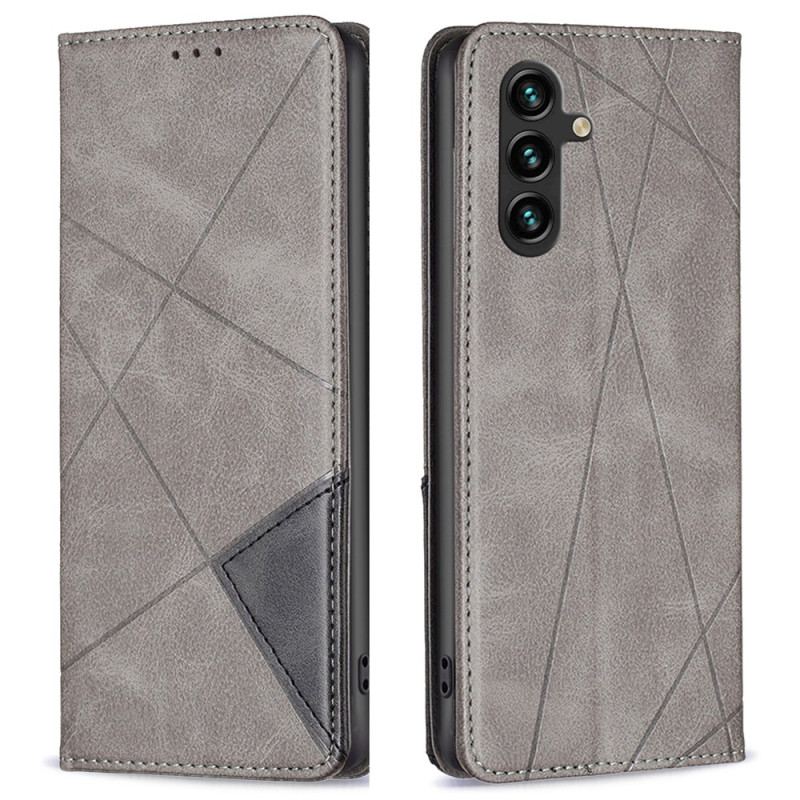 Læder Cover Samsung Galaxy A55 5g Telefon Etui Geometri