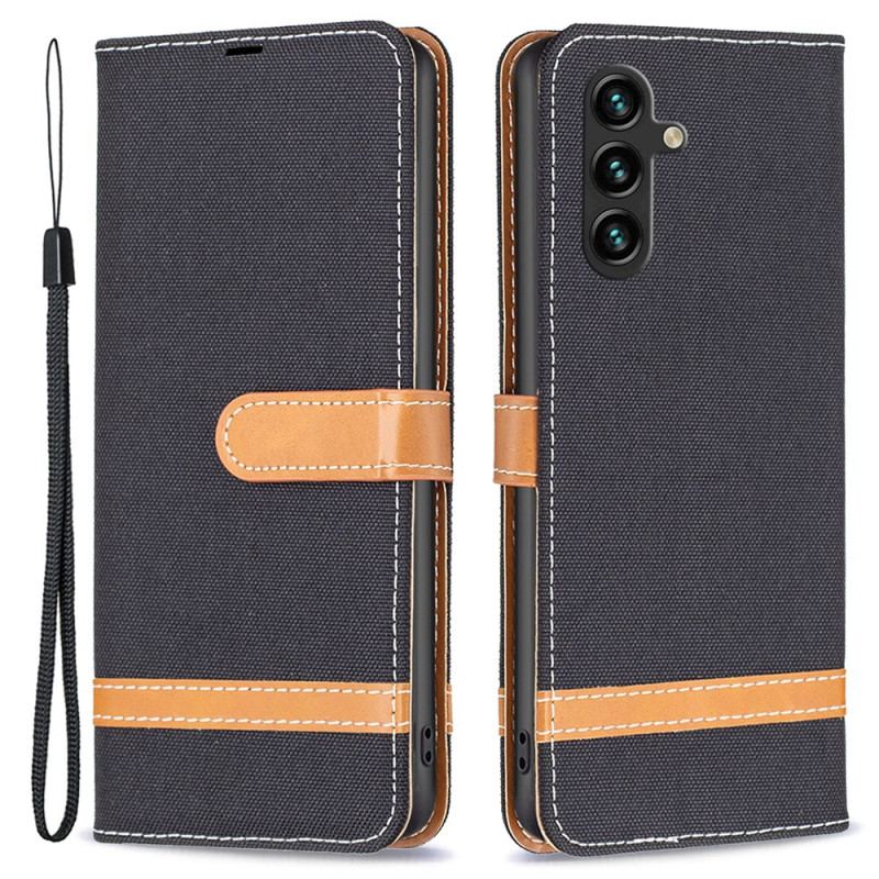 Læder Cover Samsung Galaxy A55 5g Telefon Etui Stof