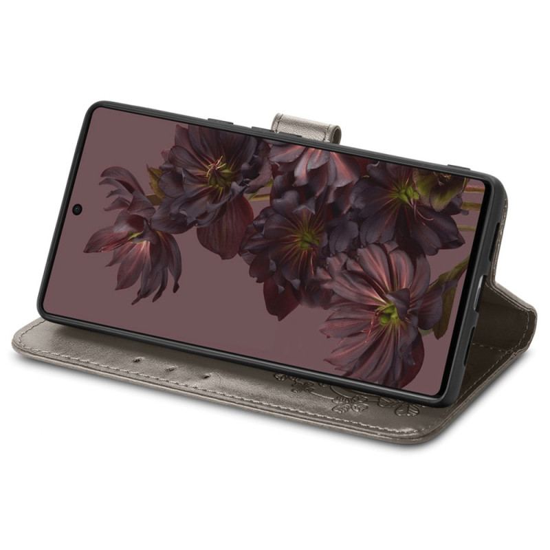 Læder Cover Google Pixel 7 Asiatiske Blomster