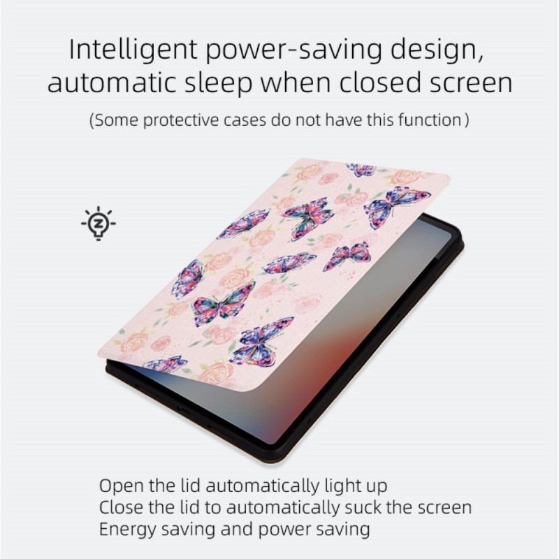 Flip Cover Xiaomi Pad 5 Enkelte Sommerfugle